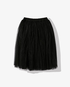 BLACK Comme des Garçons Tulle Mid Length Skirt (Black)