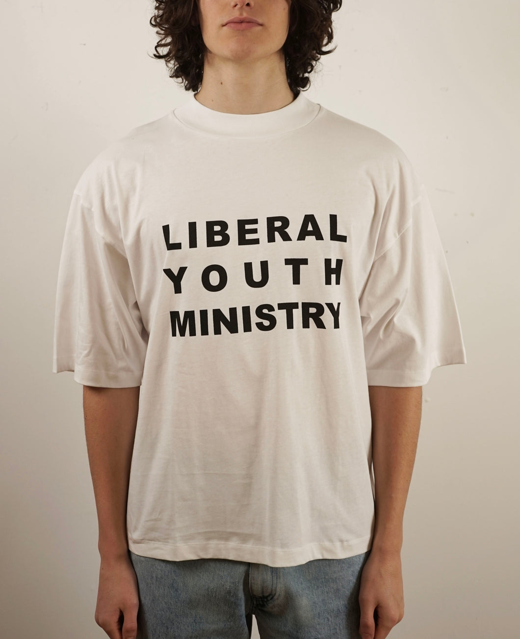 Liberal Youth Ministry Classic LYM Oversized Tshirt Logo Print (White)