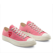Load image into Gallery viewer, Play Comme des Garçons x Converse Chuck Taylor All Star 70&#39; Low (Bright Pink)
