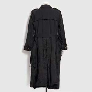 BLACK Comme des Garçons Double Breasted Trench Coat (Black)
