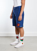 Load image into Gallery viewer, Sky High Farm Embroidered Workwear Denim Shorts (Blue)
