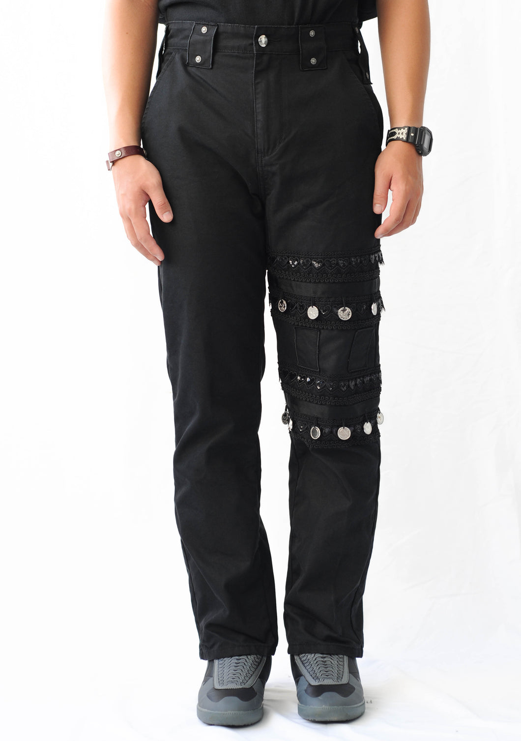 Youths in Balaclava Coin Trousers (Black)
