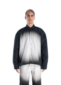 Liberal Youth Ministry Printed Light Puffer Overshirt (Black)