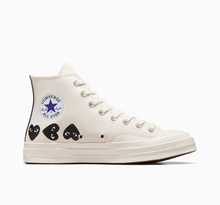 Load image into Gallery viewer, Play Comme des Garçons x Converse Black Multi-Heart Chuck Taylor All Star &#39;70 High (White)
