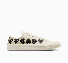 Load image into Gallery viewer, Play Comme des Garçons x Converse Black Multi-Heart Chuck Taylor All Star &#39;70 Low (White)
