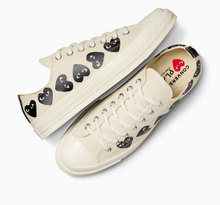 Load image into Gallery viewer, Play Comme des Garçons x Converse Black Multi-Heart Chuck Taylor All Star &#39;70 Low (White)
