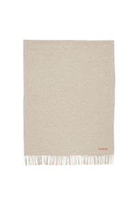 Acne Studios Fringe Wool Scarf - Oversized (Oatmeal Melange)