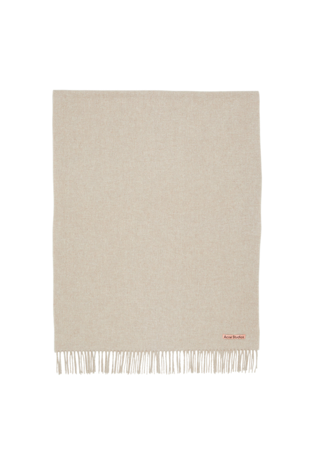 Acne Studios Fringe Wool Scarf - Oversized (Oatmeal Melange)