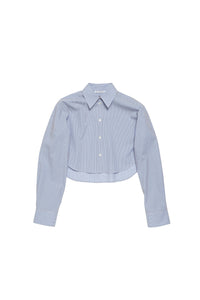 Acne Studios Shirt Jacquard Pinstripe (Sky Blue/Coffee Brown)