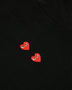 PLAY Comme des Garçons Multi Red Heart Longsleeve T-Shirt (Black)