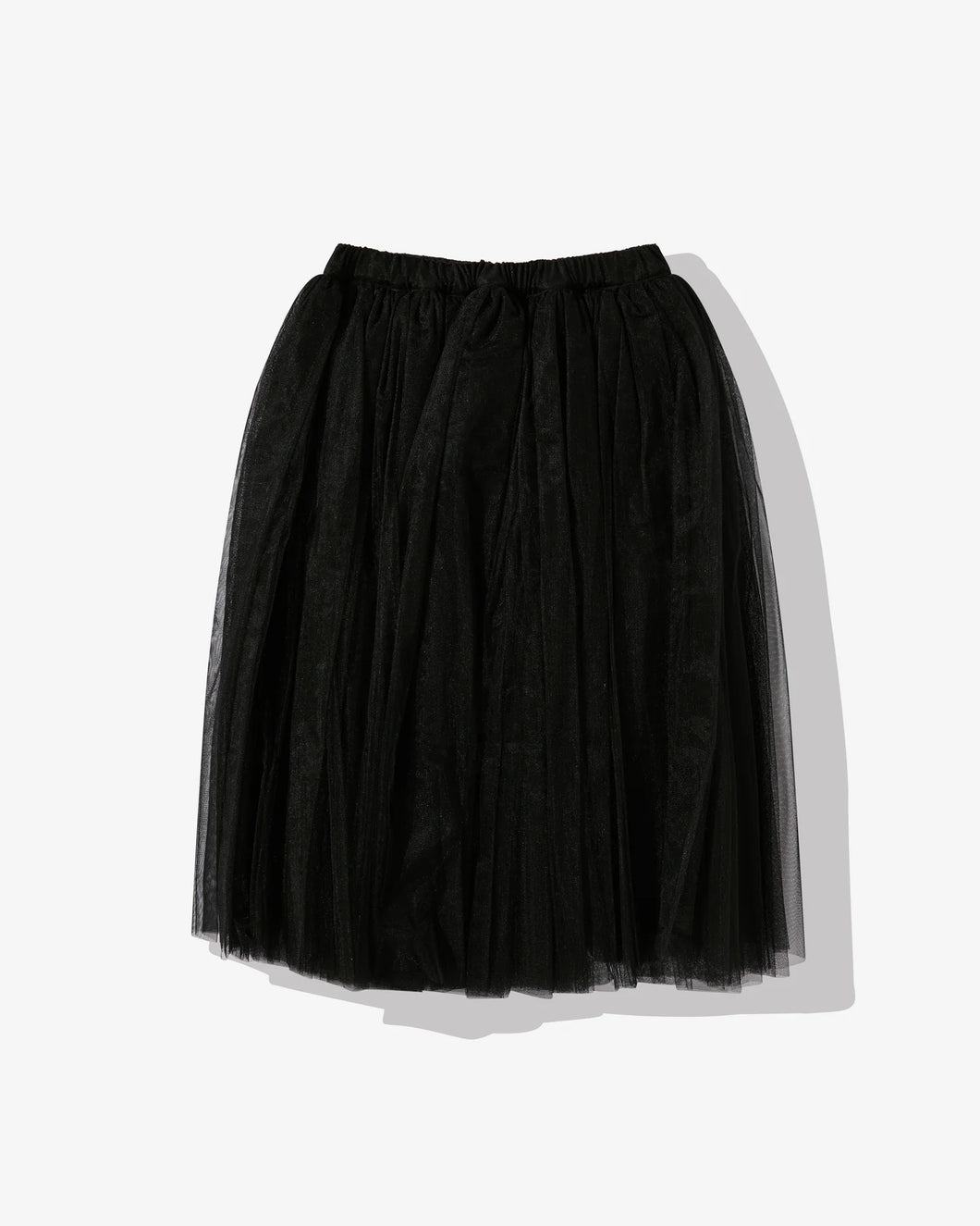 BLACK Comme des Garçons Tulle Mid Length Skirt (Black)