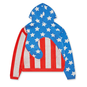 ERL Stars And Stripes Swirl Hood (Blue / Red)