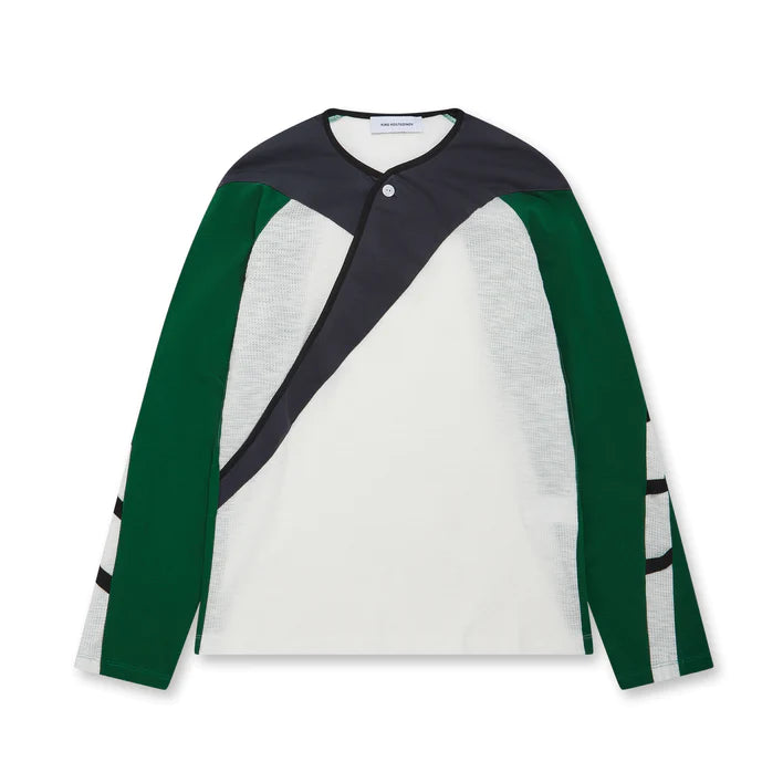 Kiko Kostadinov Remus Top (White / Dim Grey / Hunter Green