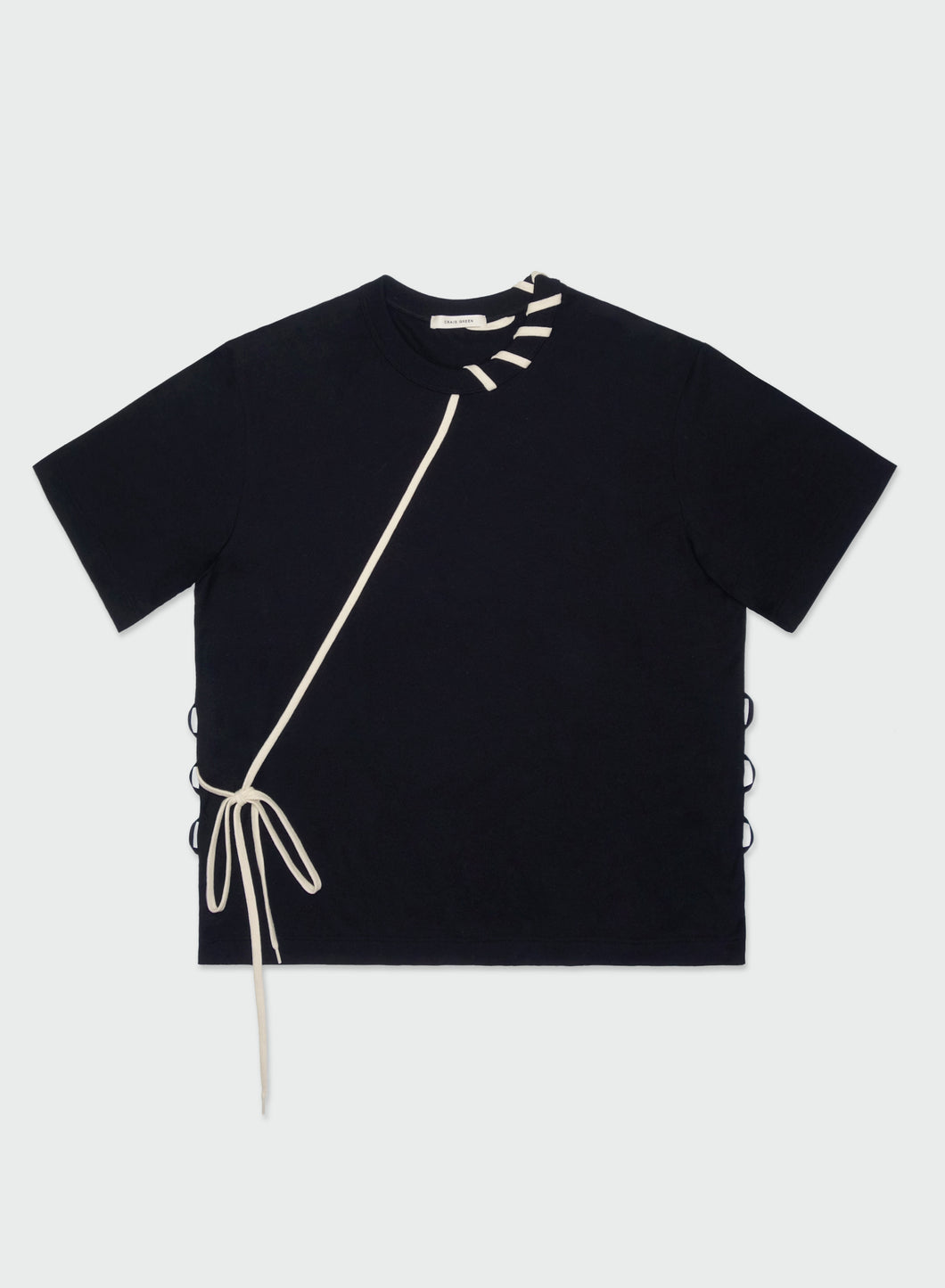 Craig Green Laced T-shirt (Black / Cream)