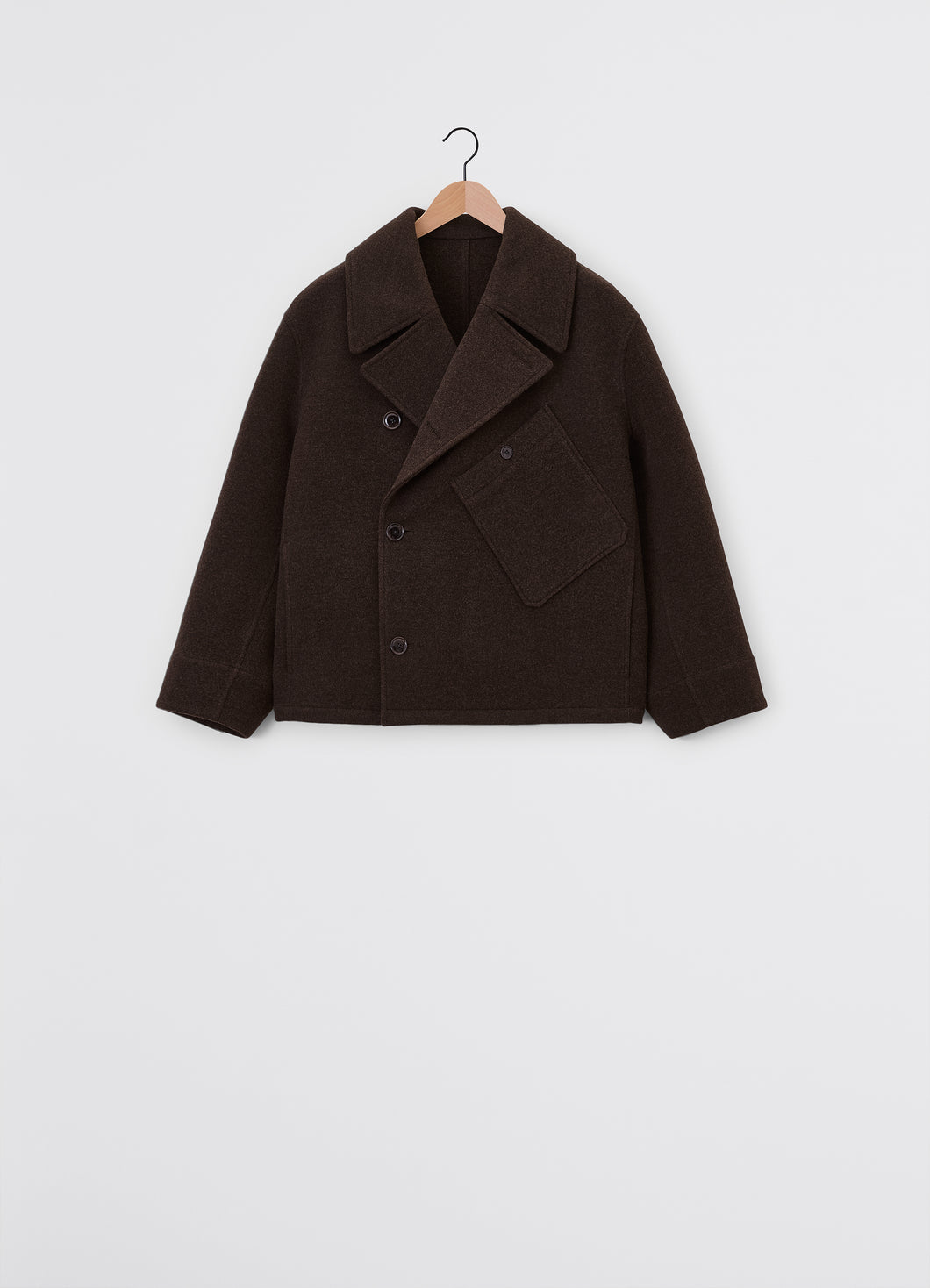 Lemaire Dispatch Peacoat (Brown Chine)