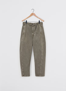 Lemaire Twisted Belted Pants (Denim Snow Olive)