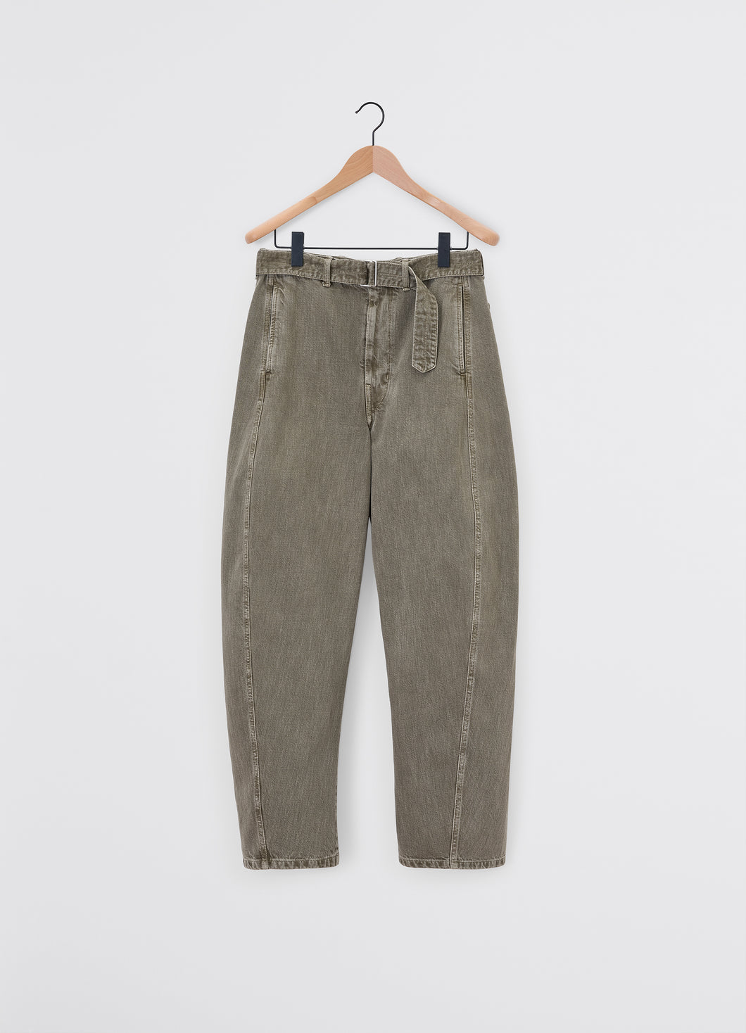 Lemaire Twisted Belted Pants (Denim Snow Olive)