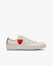 Load image into Gallery viewer, Play Comme des Garçons X Converse Small Red Heart All Star &#39;70 Low (White)
