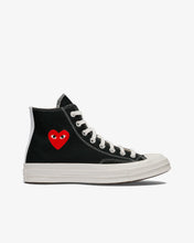 Load image into Gallery viewer, Play Comme des Garçons X Converse Small Red Heart All Star &#39;70 High (Black)
