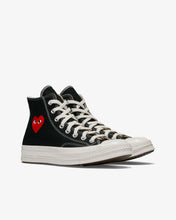 Load image into Gallery viewer, Play Comme des Garçons X Converse Small Red Heart All Star &#39;70 High (Black)
