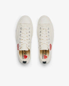 Play Comme des Garçons X Converse Small Red Heart All Star '70 Low (White)