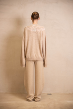 Load image into Gallery viewer, UMA WANG Long Sleeve V Top (Tan)
