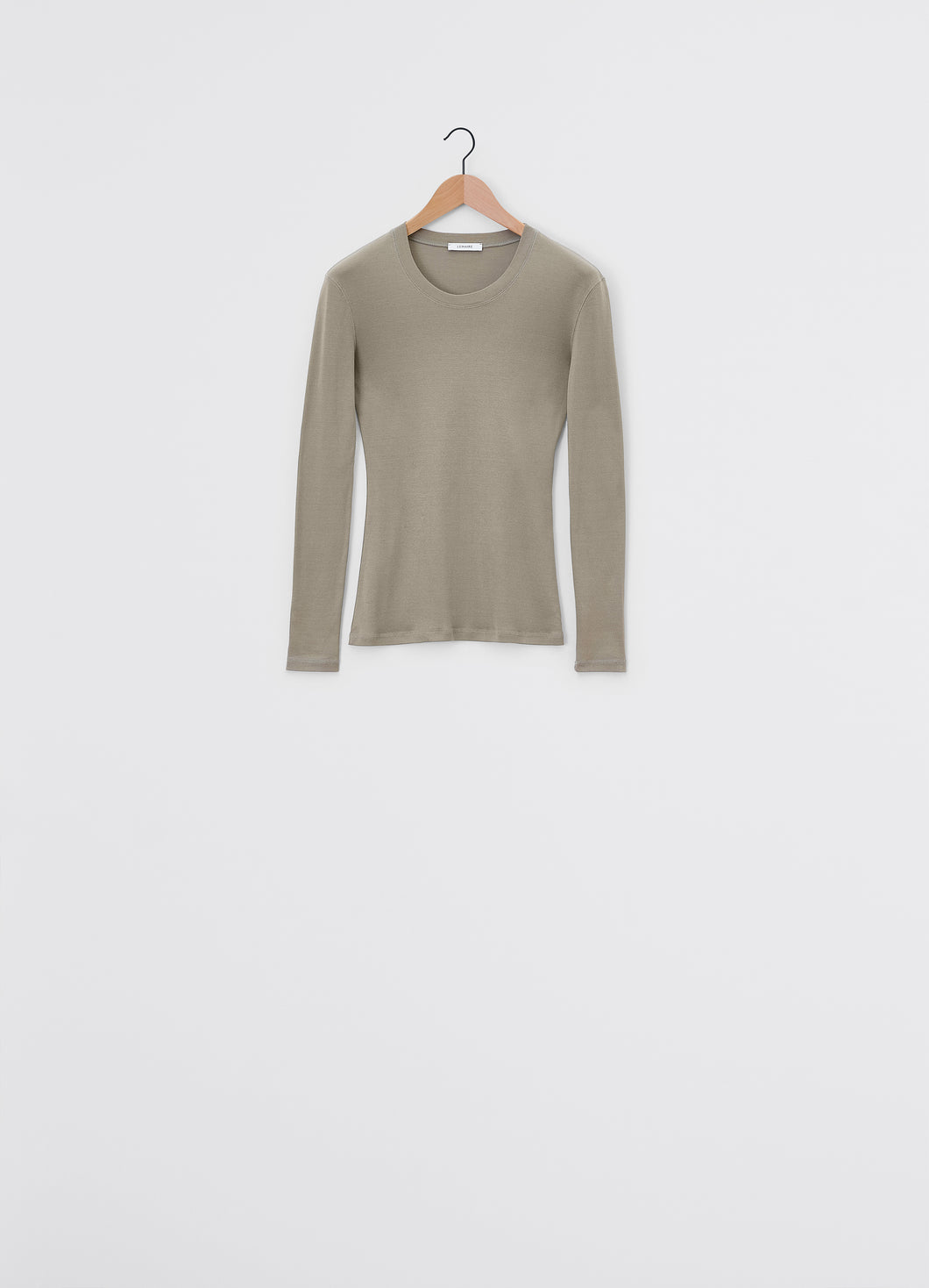 Lemaire Rib Long Sleeve T-shirt (Green Beige)