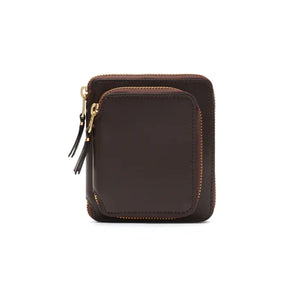 CDG Outside Pocket Full Zip Around Wallet (Brown SA2100)
