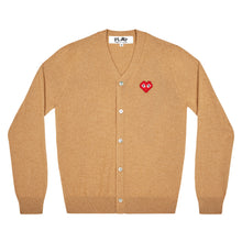Load image into Gallery viewer, Play Comme des Garçons x the Artist Invader Men&#39;s Cardigan (Camel)
