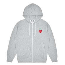 Load image into Gallery viewer, Play Comme des Garçons x the Artist Invader Hooded Sweatshirt (Top Grey)
