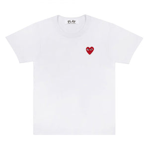 Red Play Comme des Garçons T-Shirt (White)