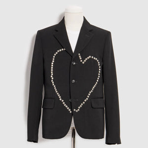 BLACK Comme des Garçons Studded Heart Jacket (Black)