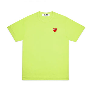 Play Comme des Garçons Bright Red Heart T-Shirt (Green)