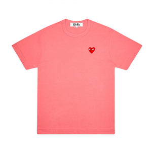 Play Comme des Garçons Bright Red Heart T-Shirt (Pink)
