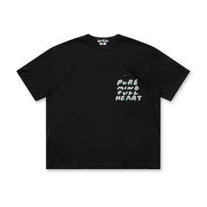 BLACK Comme des Garçons Message Print T-Shirt (Black)