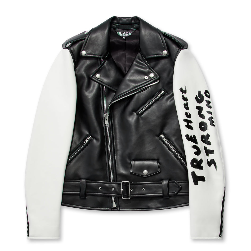 BLACK Comme des Garçons - Synthetic Leather Jacket - (Black/White)