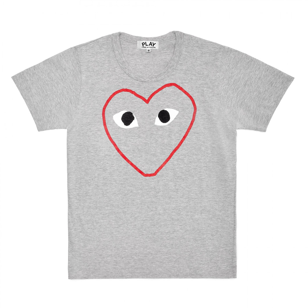 Play Comme des Garçons Red Heart Sketch T-Shirt (Grey)