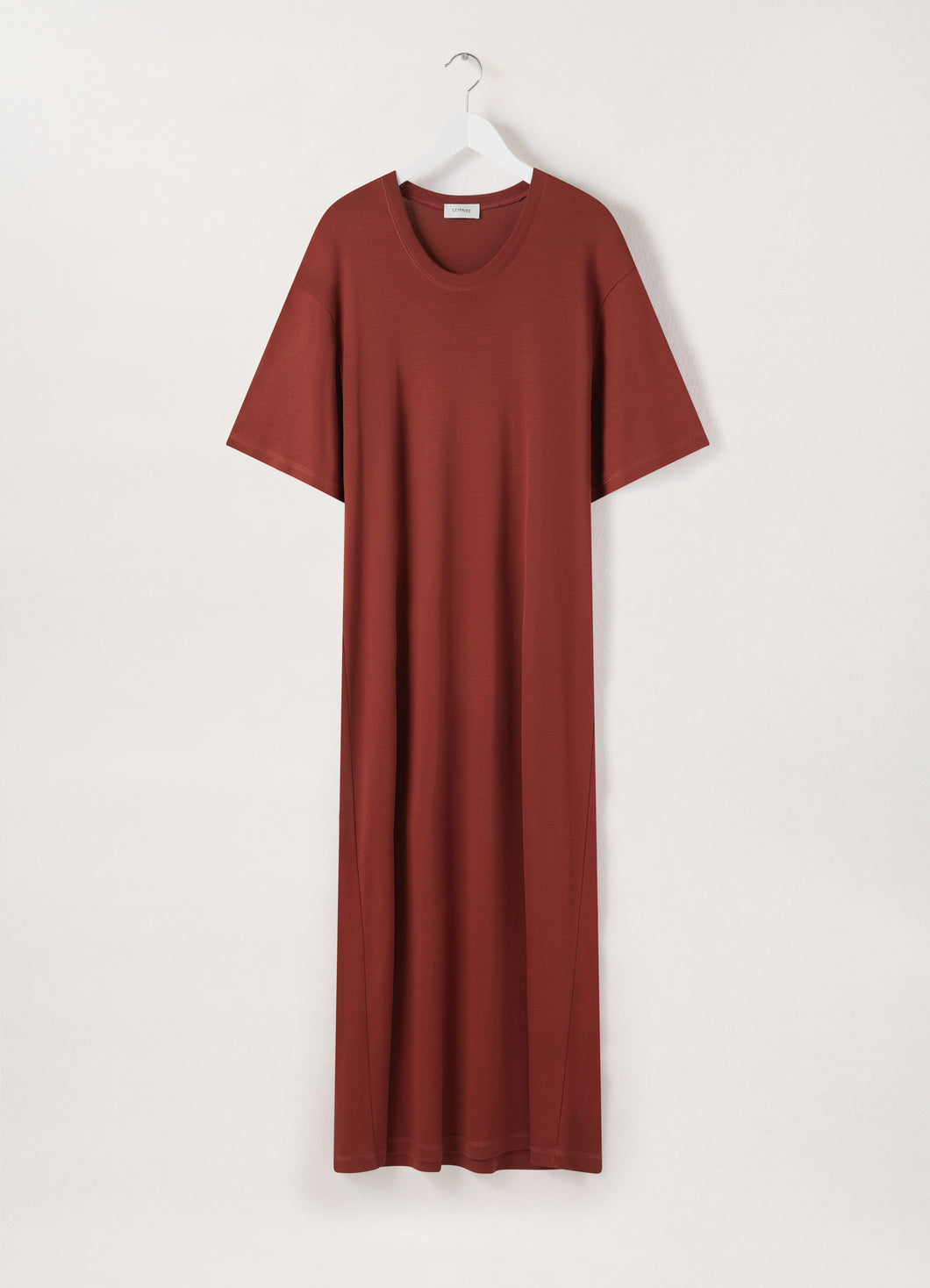 Lemaire Rib T-Shirt Dress (Cherry Mahogany)