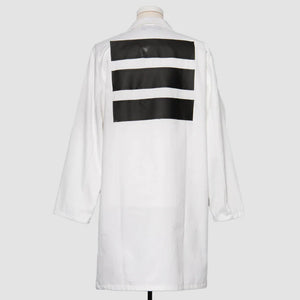 BLACK Comme des Garçons Engineer Tarpaulin Stripe Coat (White/Black)