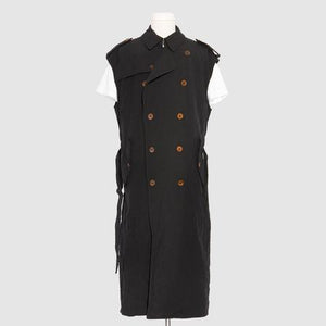 BLACK Comme des Garçons Sleeveless Trench Coat (Black)