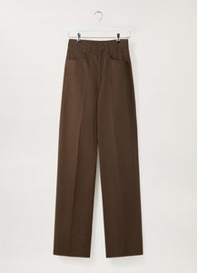 Lemaire Denim High Waisted Pants (Dark Brown)