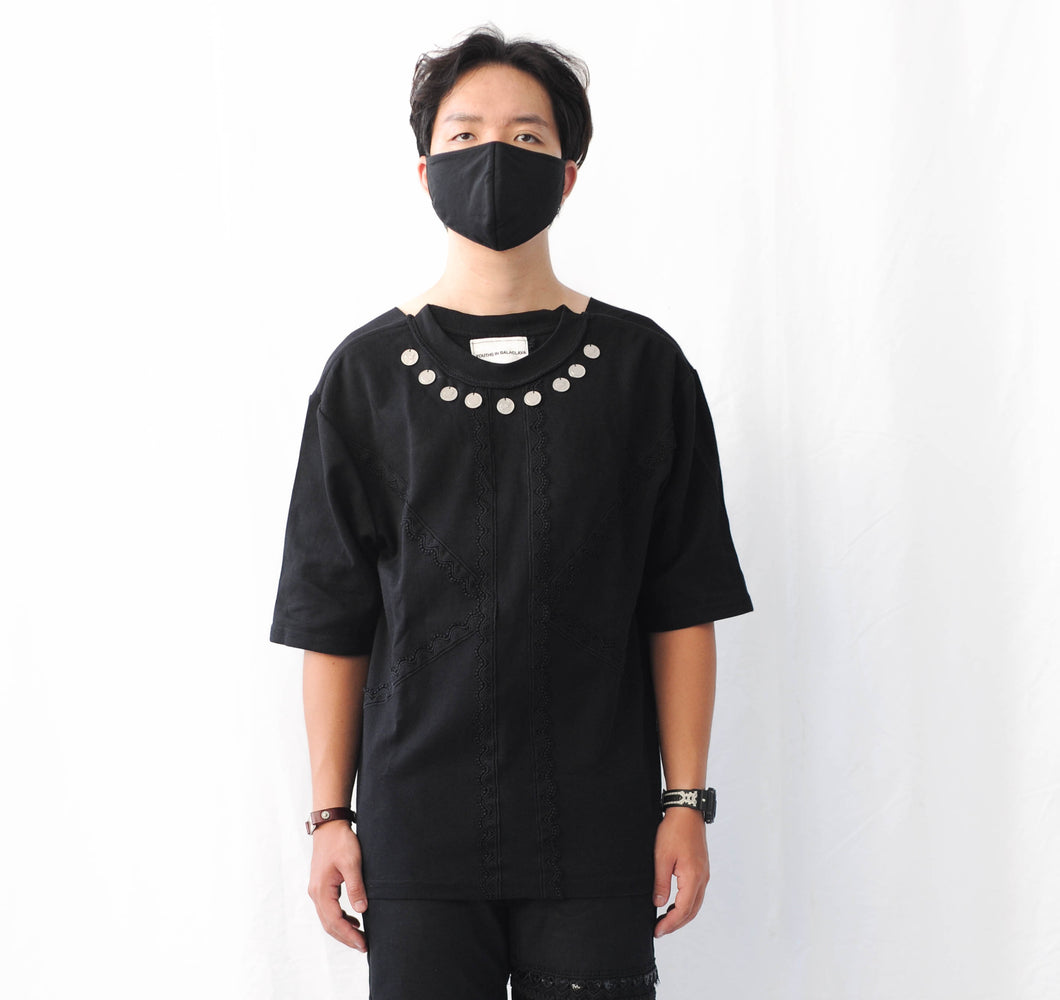 Youths in Balaclava Trim T-Shirt (Black)